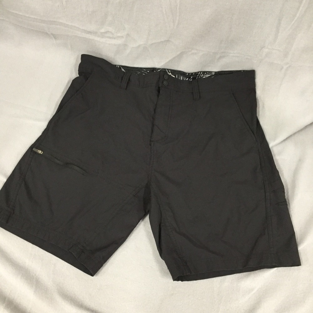 Reel Life Mens Fishing Shorts Black Performance Quick Dry Size 34